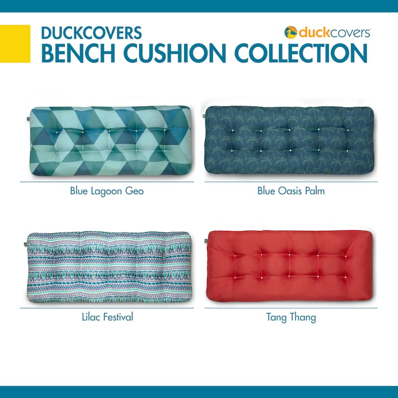 Duck Covers Water-Resistant Indoor/Outdoor Bench Cushion 48"W x 18"D x 5"Thick