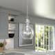 Option 7" Brushed Nickel with Clear Glass Shade