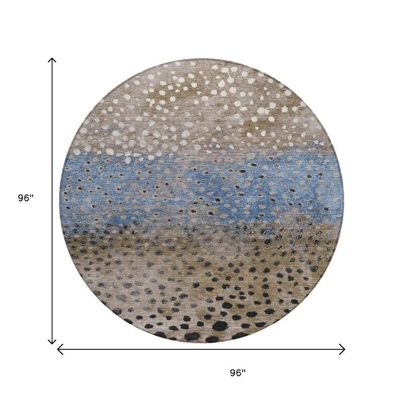 HomeRoots Abstract Transitional Rectangle Outdoor Rug