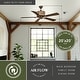 preview thumbnail 3 of 9, Yosemite 56 in. Burnished Bronze Rustic Ceiling Fan, Reversible Rosewood-Dark Walnut Blades, LED Lighted Motor Housing, Remote