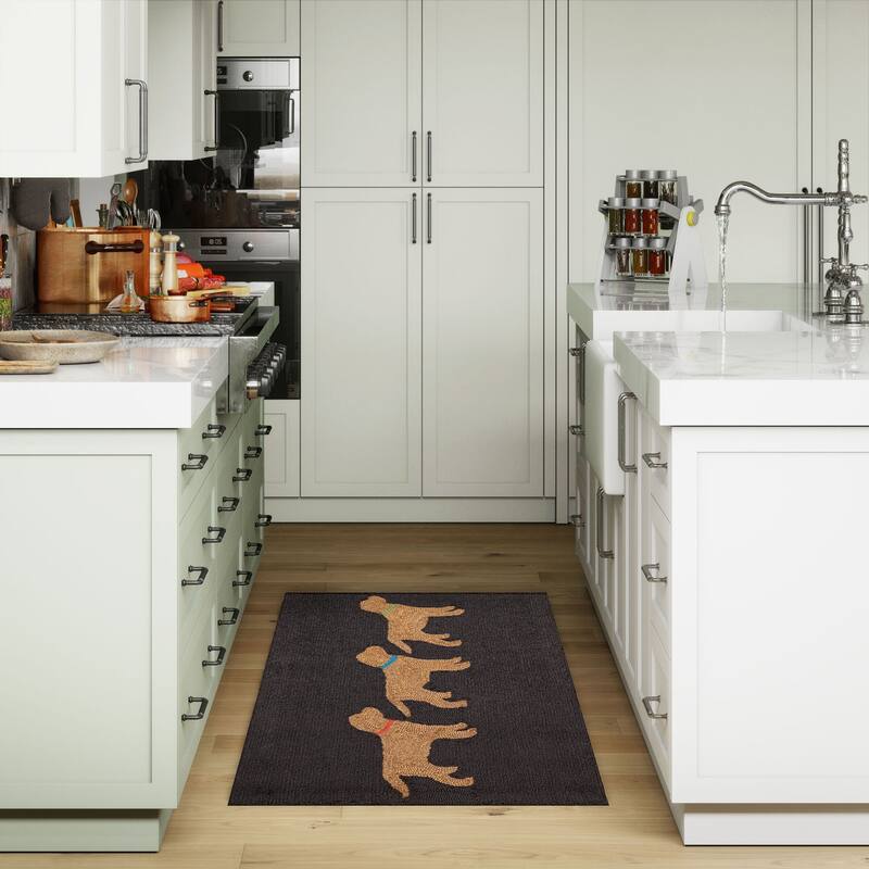 Liora Manne Frontporch Yellow Labs Indoor/Outdoor Rug