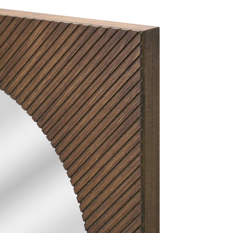 American Art Decor Carved Recollections Box Top Carved Mirror in Brown - 24" x 24"