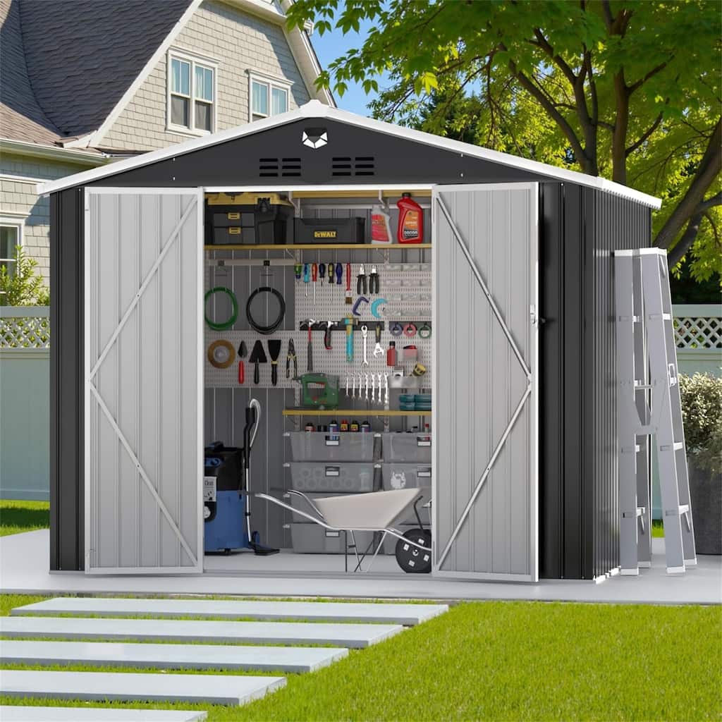 Metal Garden Sheds 10FTx8FT Outdoor Storage Shed