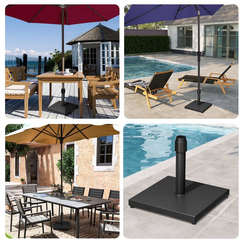 Pellebant 43LBS Outdoor Patio Concrete Market Umbrella Base Stand - N/A