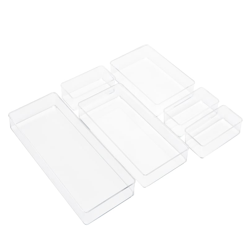 Sorbus Clear Drawer Organizer Set for Kitchen Storage (6 pieces)