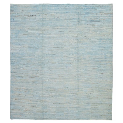 ECARPETGALLERY Hand-knotted Finest Peshawar Ziegler Blue Wool Rug - 10'3 x 11'7