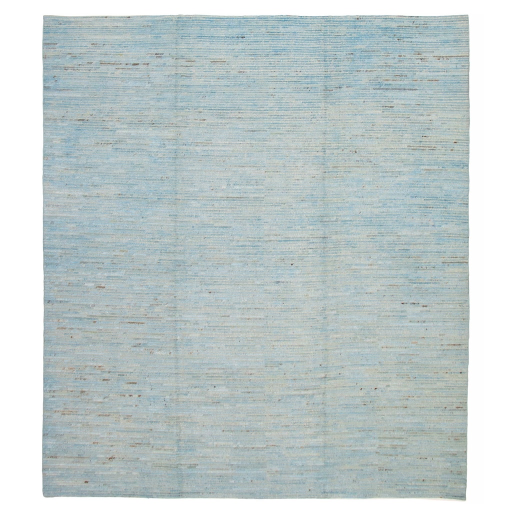 ECARPETGALLERY Hand-knotted Finest Peshawar Ziegler Blue Wool Rug - 10'3 x 11'7