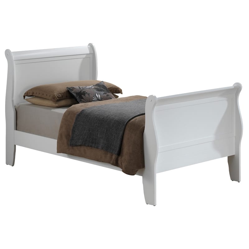 Louis Philippe Twin Sleigh Bed with Headboard and Footboard