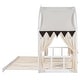 preview thumbnail 10 of 17, Twin Ground-Level Canopy Bed with Tent and Trundle