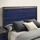 preview thumbnail 4 of 10, Furniture of America Luzen Glam 5-Piece Two-Tone Blue Wood Platform Bedroom Set