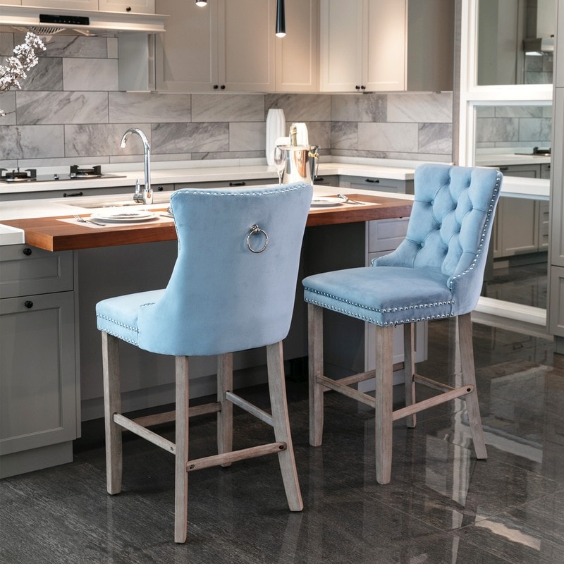 Sky blue bar sale stools