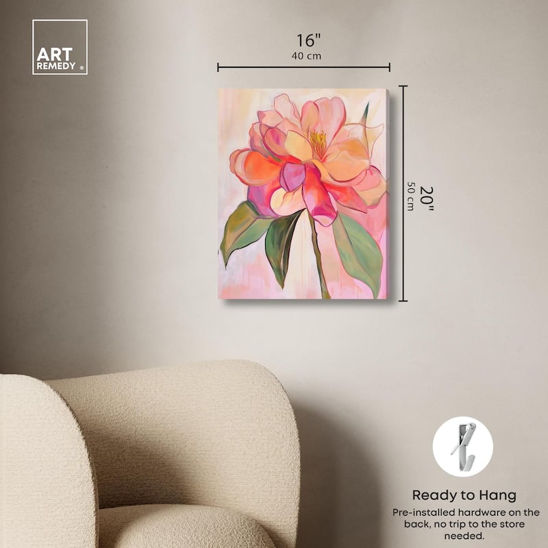 Softly Unfurling II Canvas by Art Remedy, Gallery Wrapped