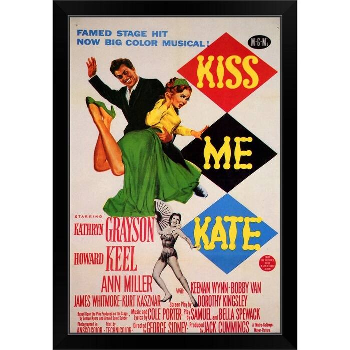 "Kiss Me Kate (1953)" Black Framed Print