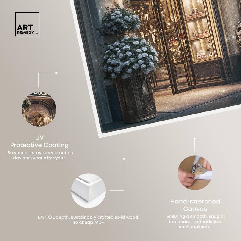 Illuminated Luxury Store Canvas by Art Remedy