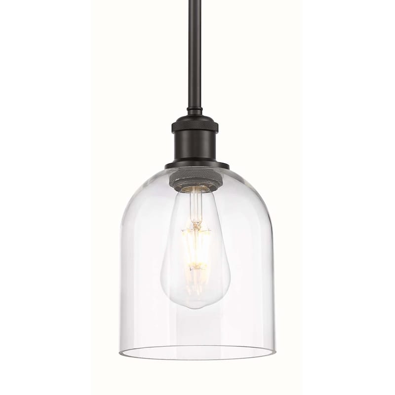 Innovations Lighting 516-1S-10-6 Bella Pendant Bella 6" Wide Mini - Oil Rubbed Bronze / Clear