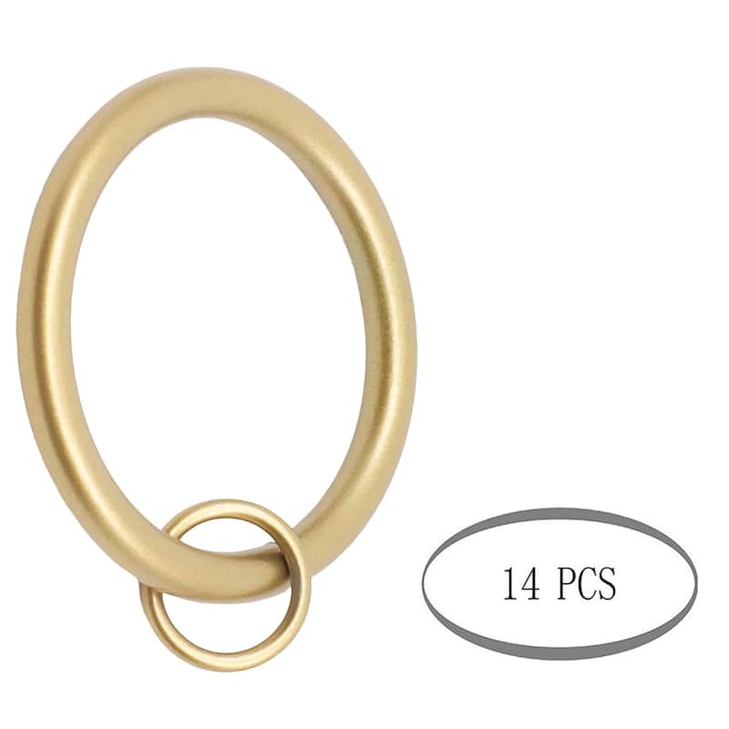 Meriville 1.5-Inch Inner Diameter Metal Curtain Rings with Eyelets