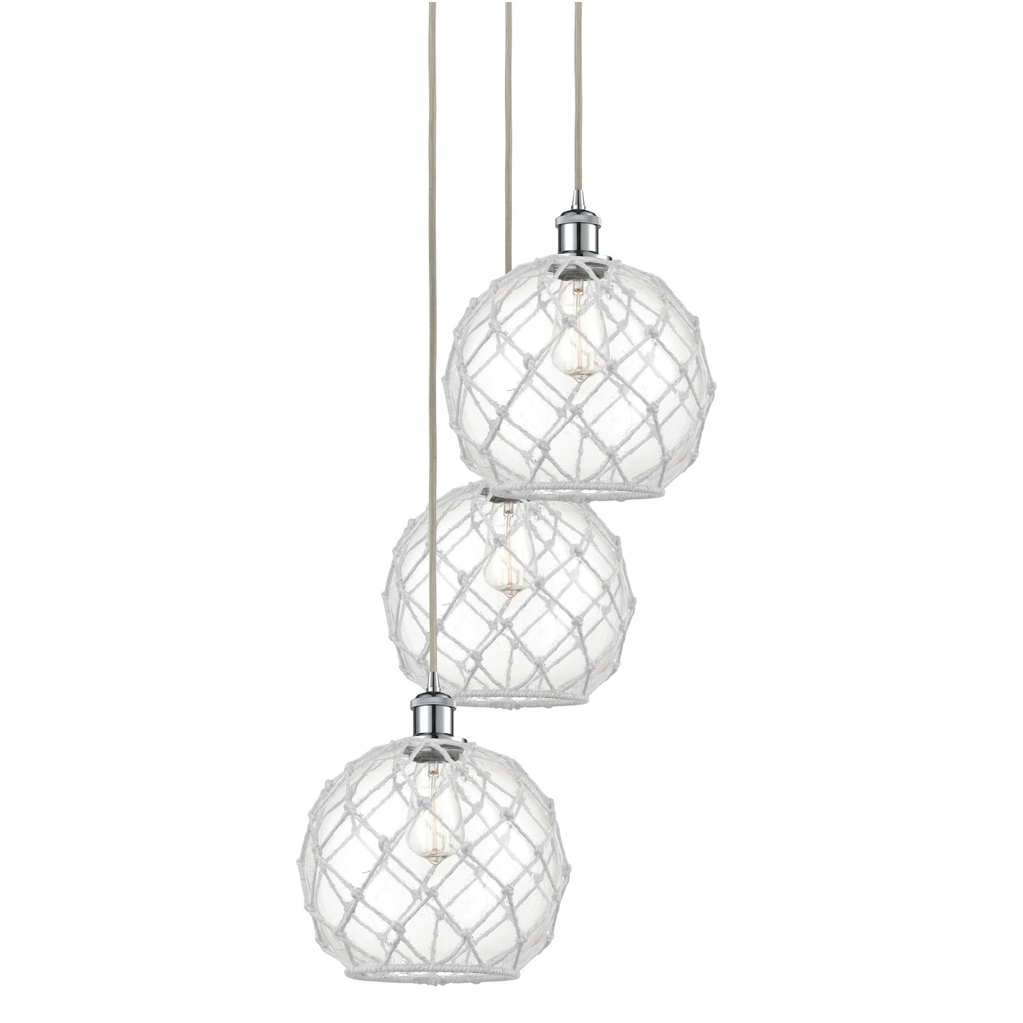 Innovations Lighting 113B-3P-37-17 Farmhouse Rope Pendant Farmhouse