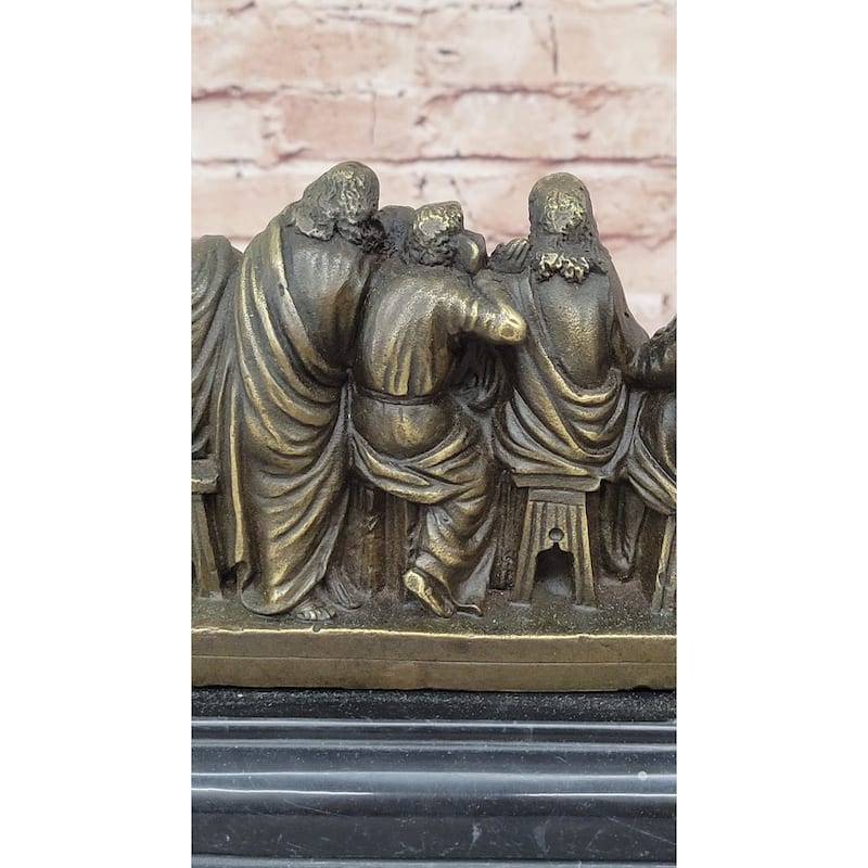 The Last Supper By Leonardo Da Vinci Bronze Sculpture Art Jesus Christ Christian Decor