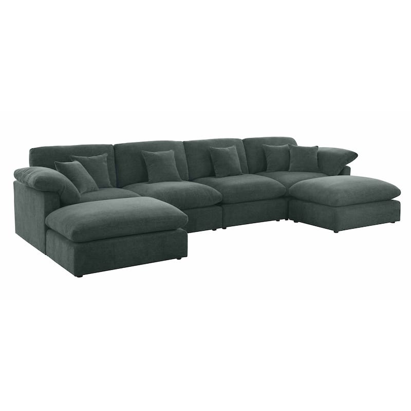 6 - Piece Chenille Sectional