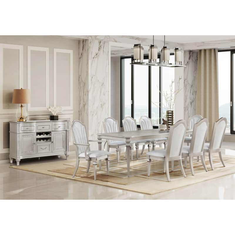 Evangeline Silver Oak Wood Dining Side Chair (Set of 2)