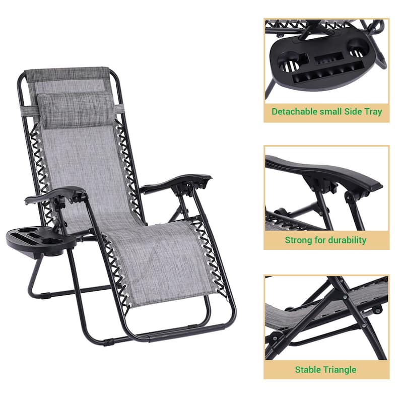 LIVOOSUN Zero Gravity Patio Chairs (Set of 2)