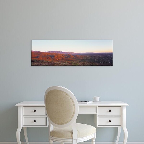 Easy Art Prints Panoramic Images's 'City in a valley, Tucson, Pima County, Arizona, USA' Premium Canvas Art