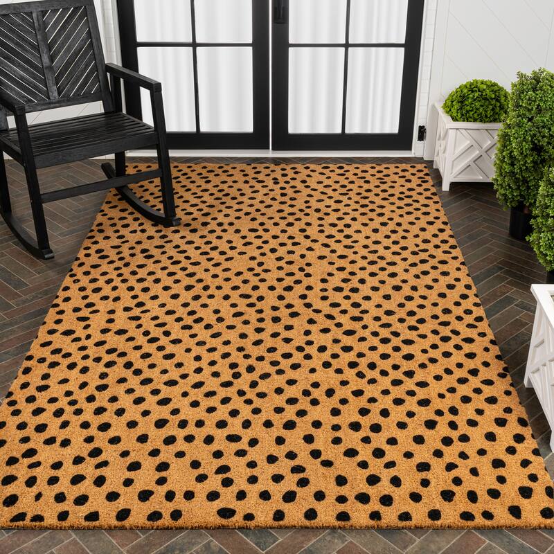 JONATHAN Y Classic Natural Coir Indoor/Outdoor Mat