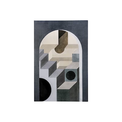 Labyrinth II Tri Color (30 x 45) Canvas Art Print