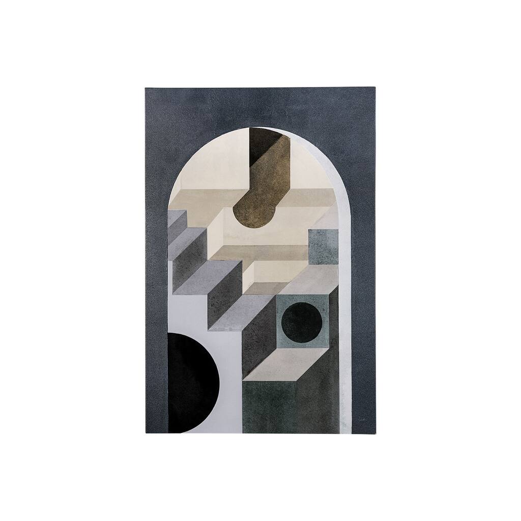 Labyrinth II Tri Color (30 x 45) Canvas Art Print