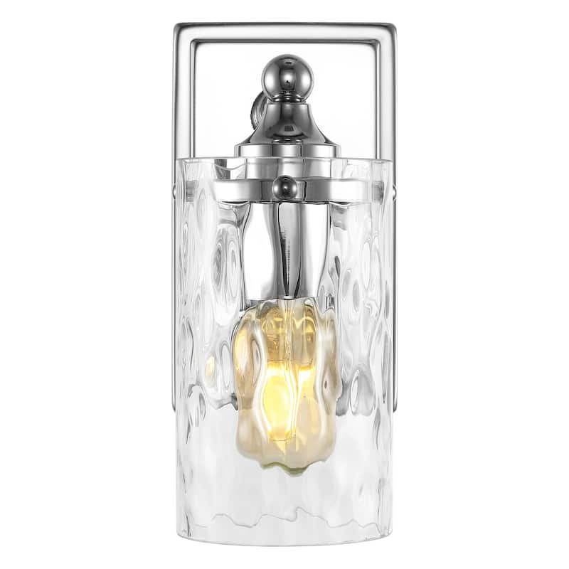 SAFAVIEH Lighting Jobie 7-inch Glass Shade Wall Sconce with Bulbs (Set of 2) - 7 in. W x 4.5 in. D x 9.5 in. H