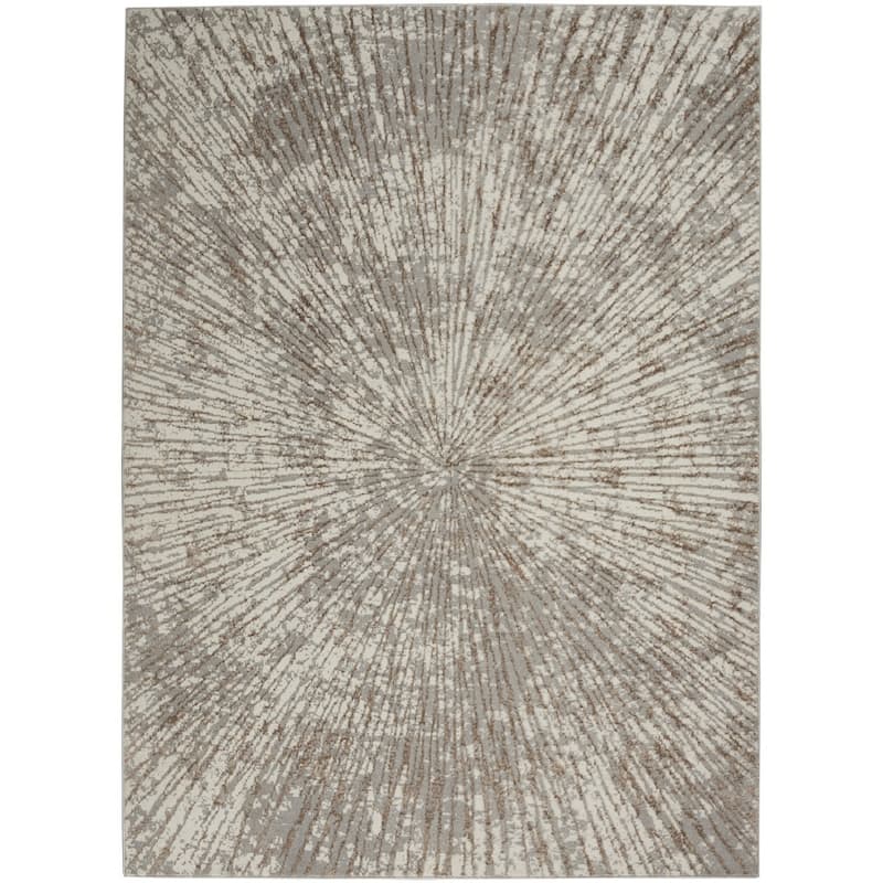 Ruci Power Loomed Abstract Modern Low Pile Area Rug By HomeRoots
