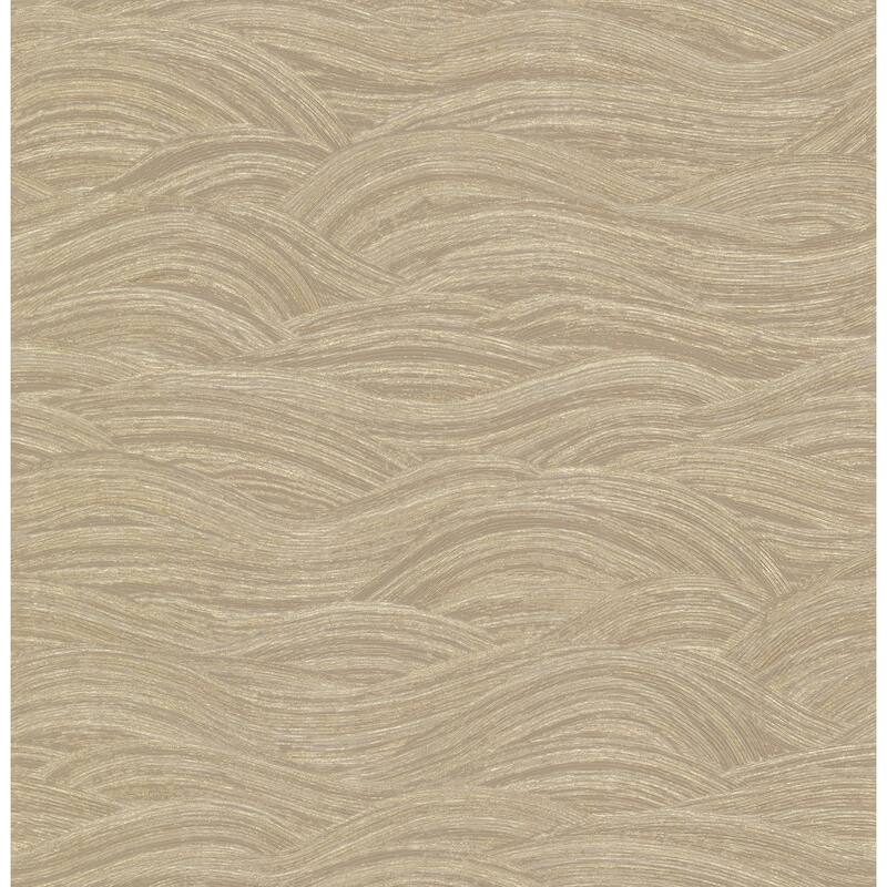 A-Street Prints Leith Gold Zen Waves Wallpaper