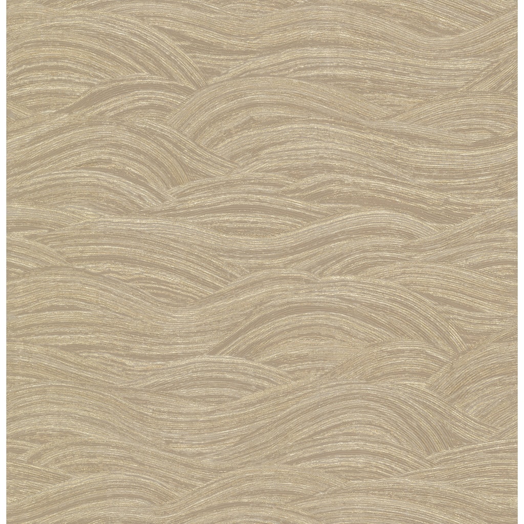 A-Street Prints Leith Gold Zen Waves Wallpaper