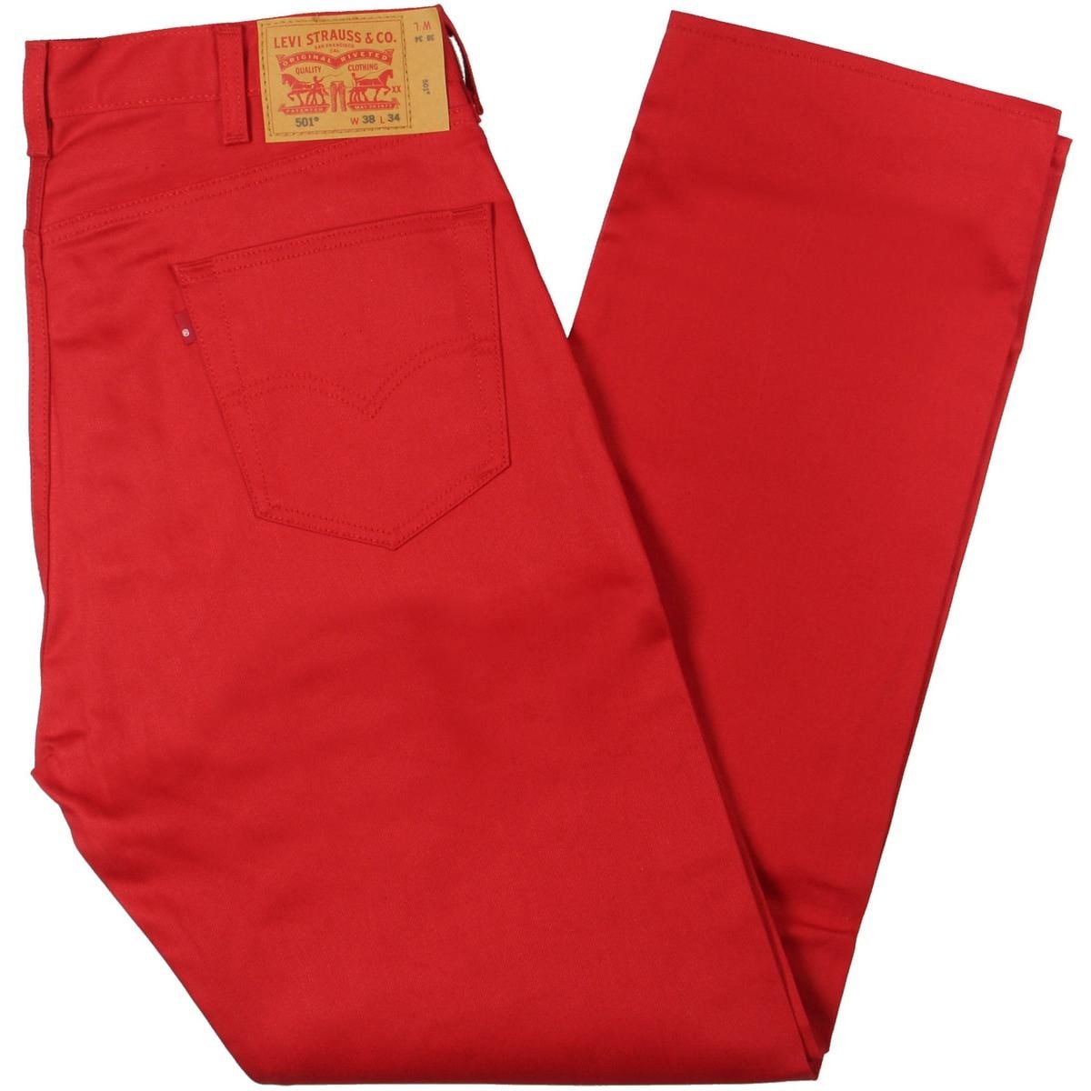 red levi jeans men