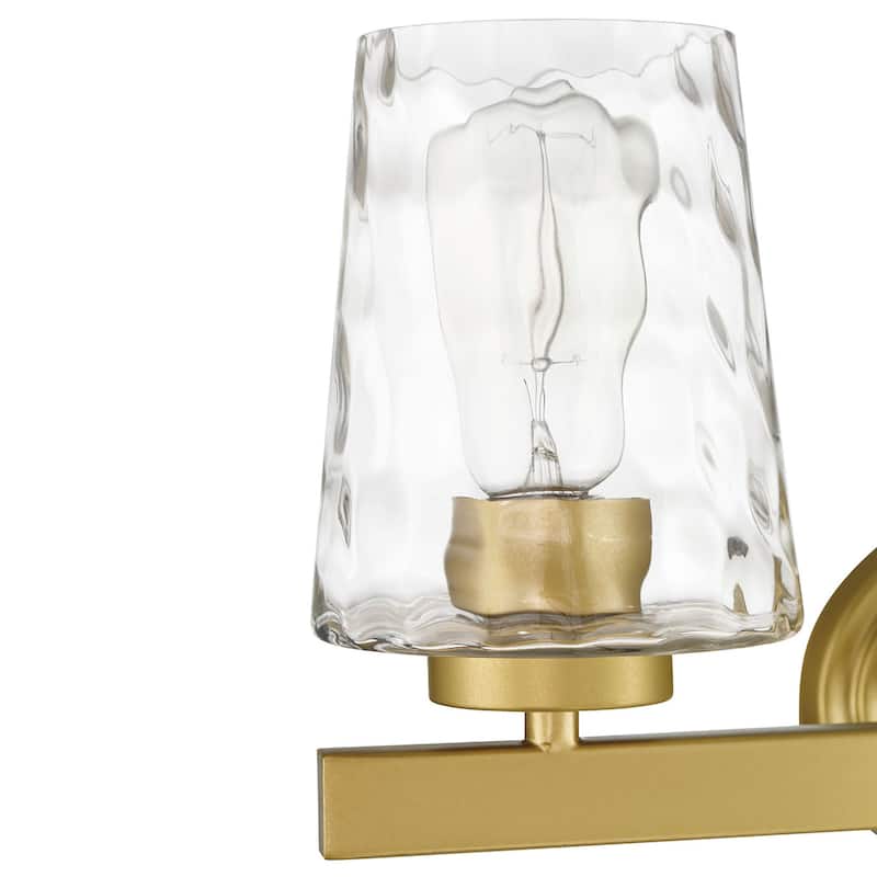Mid-century Modern 3-light Bathroom Vanity Light with Art Glass - 24 inches