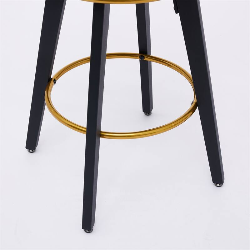 Counter Height Bar Stools Set of 2,360° Swivel Upholstered Barstools