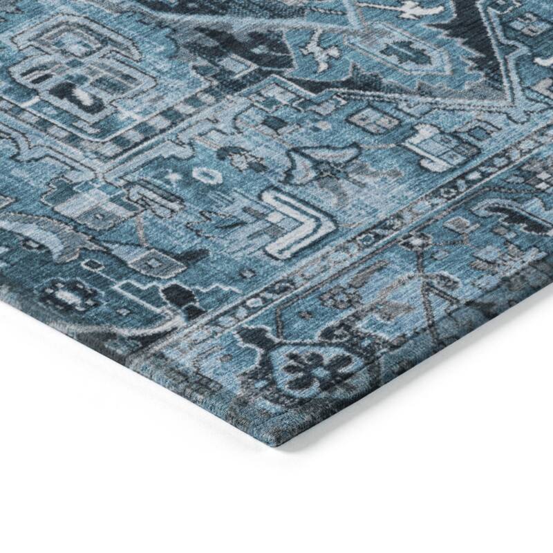 Beto Oriental Weather Resistant Refined Traditional Outdoor Rug