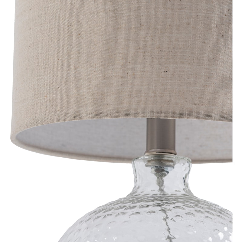 Livabliss Lester Textured Glass Table Lamp - 21"H x 10"W x 10"D
