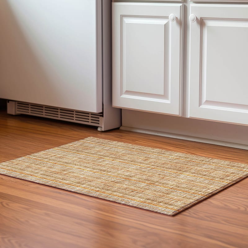 Premium Washable Super Soft Stripe Ombre Mayfield Rug - Peach - 1'8" x 2'6"