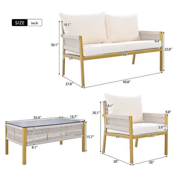 MidCentury Modern Outdoor Patio Sectional Sofa Set Outdoor Furniture Set Bed Bath & Beyond