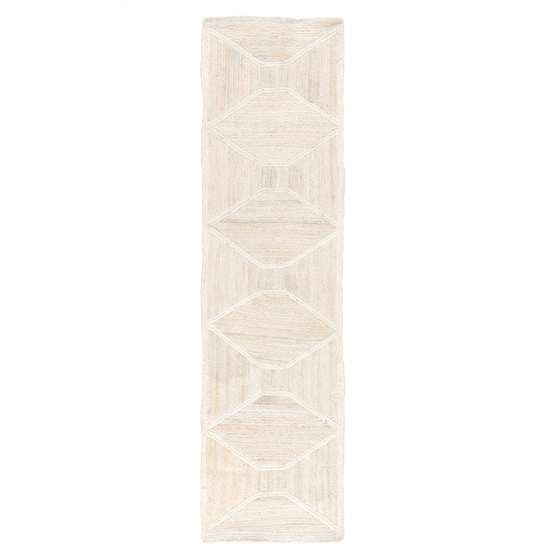 Carson Carrington Ubby Transitional Jute Trellis Area Rug - 2'6"X9' Runner - Ivory/Beige - Runner