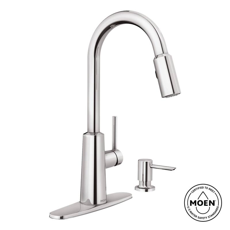 Moen Nori Pullout Spray High-Arc Kitchen Faucet with Soap Dispenser