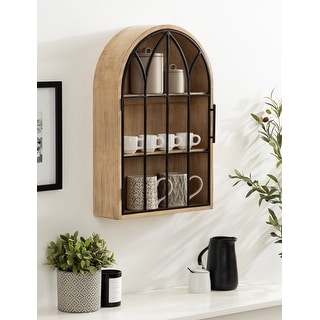 Kate and Laurel Megara Arched Wall Mounted Cabinet - 16x5x24