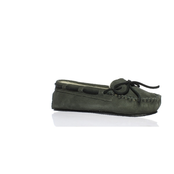 Shop Minnetonka Womens Cally Grey Moccasin Slippers Size 5 - On Sale - Free Shipping On Orders ...