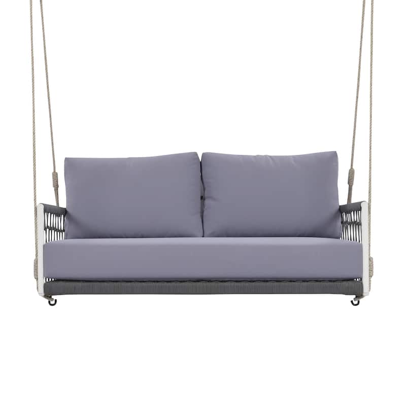 1-Piece Woven Rope Outdoor Swing Sofa
