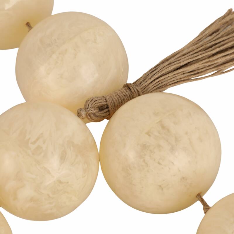 Decorative Swirl Beaded Garland with Tassels - 46"