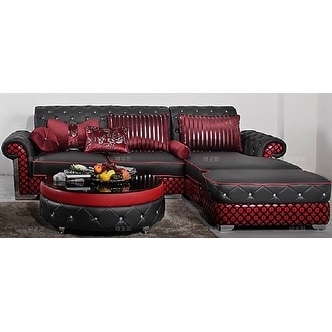 Red and black sectional discount
