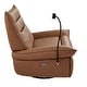 preview thumbnail 7 of 26, Genuine Italian Leather Match Power Swivel Rocker Recliner (Set of 2)