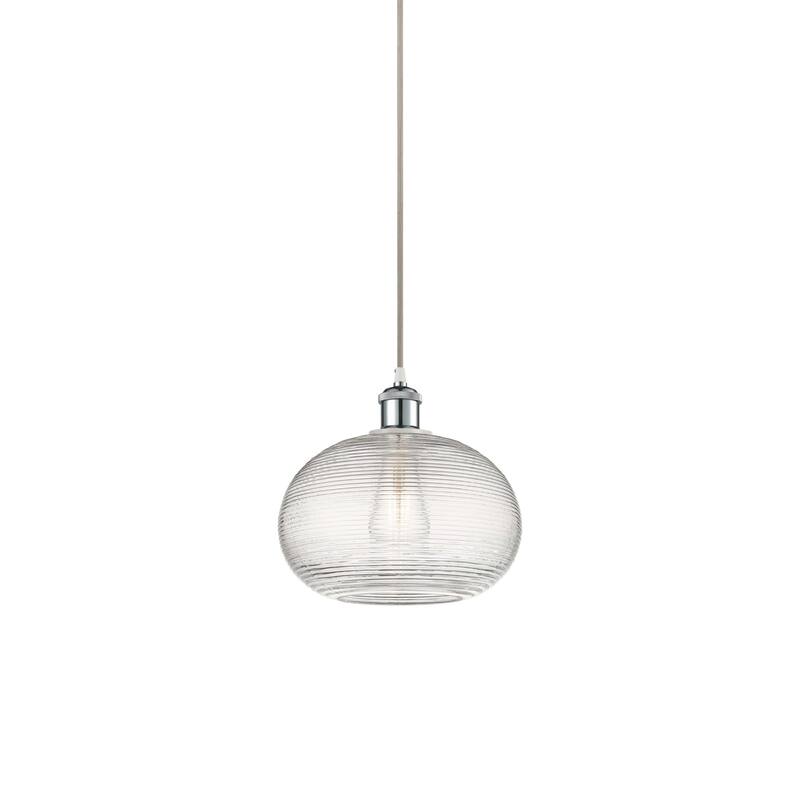 Innovations Lighting 516-1P-10-10 Ithaca Pendant Ithaca 10" Wide - White Polished Chrome