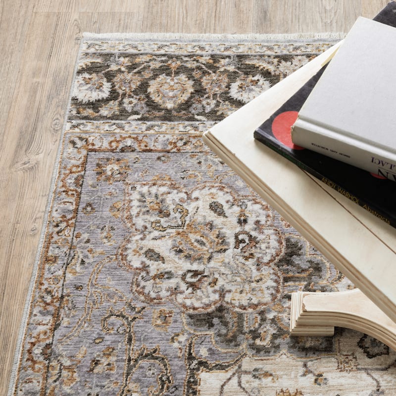 Style Haven Marley Faded Medallion Fringed Area Rug